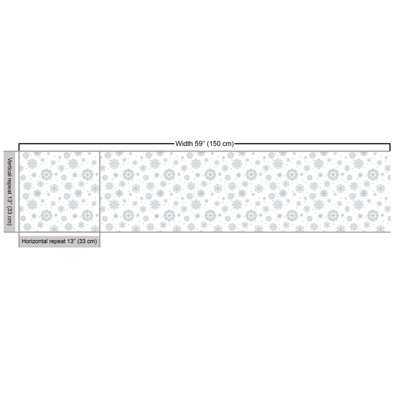 Ajsha Elaborate Snowflake Motifs Fabric
