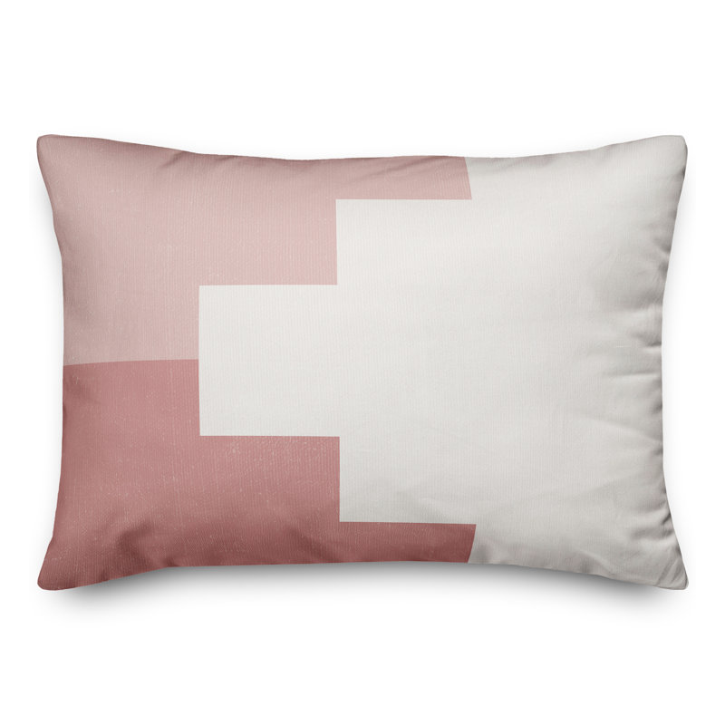 Abstract Outdoor Throw Pillow, Pink