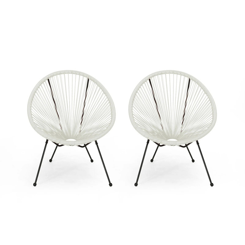 Chaise de patio (ensemble de 2), White