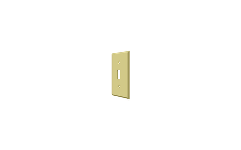 Deltana SWP4751U3 Switch Plate; Single Standard; Bright Brass Finish, Brass