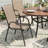 4-Person Round Patio Dining Set With Stackable Textilene Chairs-751175644
