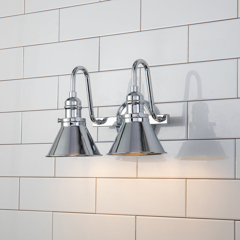 Meuble-lavabo 3 lumières Volya Provence, Chrome, Deux lumières