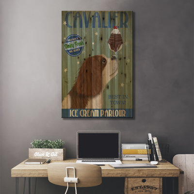 Cavalier King Charles (brun blanc) glacier