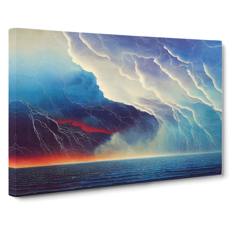 Compelling Thunderstorm - Wrapped Canvas, 50cm H x 76cm W x 3cm D