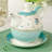 Bone China Blue Teapot And Server Set For One, Teapot Cup And Saucer Set