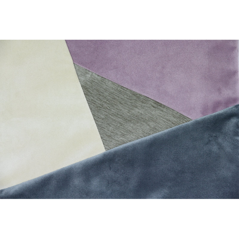 Epicurus Patchwork Square Cushion, 43 x 43cm, Heather/Cream