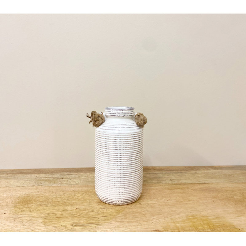 Dykstra Stoneware Table Vase, 20cm H x 11cm W x 11cm D