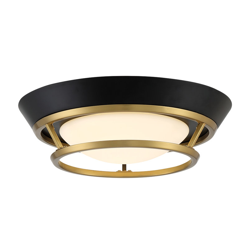 Dilyara Glass LED Flush Mount, Brushed Nickel