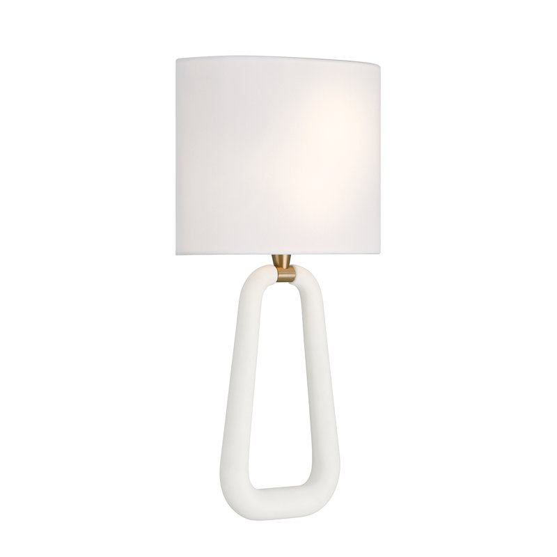 Carreno 2 Light Aged Sconce, White
