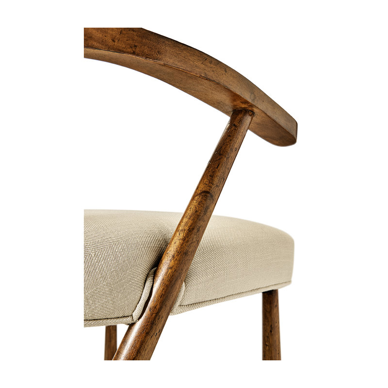 Casually Country Arm Chair, Tan, Medium Walnut