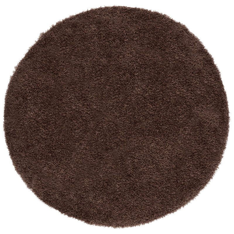 Assar Handmade Tufted Light Brown Area Rug , Round 7'