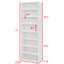 Armoire de rangement pour CD, DVD, tablette réglable, rangement à 8 couches, bibliothèque, maison, bureau, bibliothèque double couche multifonctionnelle, peut être démontée en deux bibliothèques de rangement à 4 couches-129674345