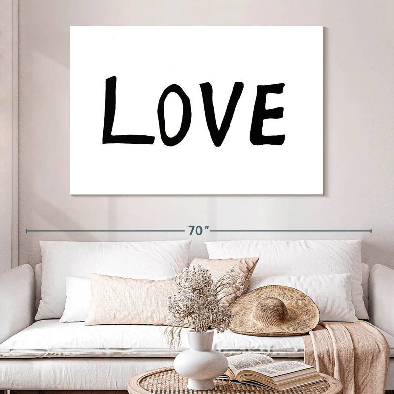 Love BW Wall Sign, 8" H x 12" W
