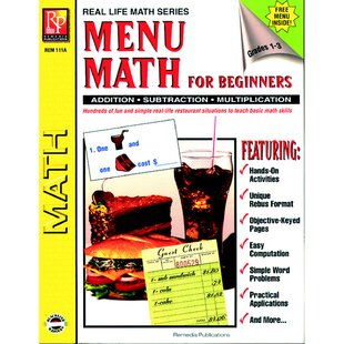 Menu Math for Beginners Book