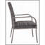Chaise de salle à manger d'extérieur 2 pièces, structure peinte à la main, siège en coton lavé à l'eau pour le jardin, la cour et la piscine