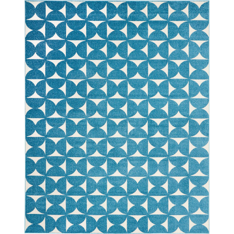 Tapis bleu Cristin Eclectic Bohemian, Rectangle 8 pi x 10 pi
