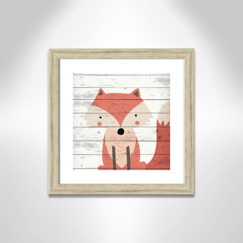 Adhésif décoratif 1 pi Woodland Creatures, H 16 po x l 16 po x P 0,6 po, Cadre plat beige