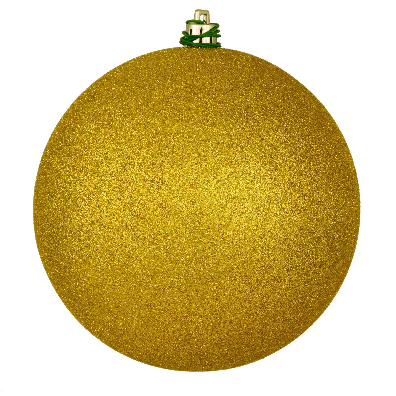 Holiday Décor Ball Ornament, 2.75" H x 2.75" W x 2.75" D, Medallion Gold Glitter