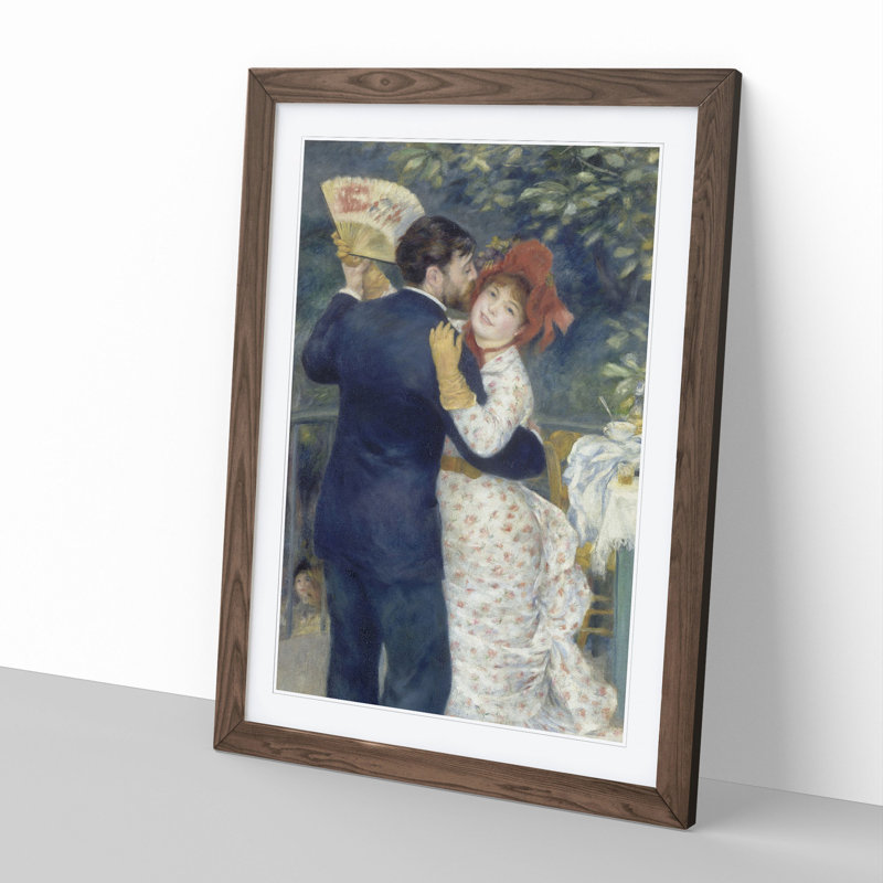 Country Dance by Pierre-Auguste Renoir - Picture Frame Painting, 48cm H x 36cm W x 2cm D, Walnut Framed