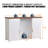 Large Coffee Bar Cabinet with Fridge Space, Mini Fridge Cabinet with Wine Storage, Buffet Sideboard Table for Home, Fluted Modern Design,53.2" L，White-1086345892