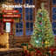 Ensemble de 2 arbres de Noël artificiels pré-éclairés 4 pi, 2 pins de Noël, deux couleurs, télécommande, vert