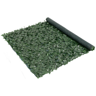 59 X 98 In Garden Greenery Ivy Fence, Artificial Green Wall Screen Privacy Fence With Mesh Cloth Backing, Faux Hedges Vine Leaf Decoration