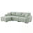 L-Shaped Sectional Sofa With Movable Ottoman-770366730