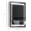 Armoire à pharmacie murale polyvalente en acier inoxydable avec éclairage à DEL réglable et amplement de rangement