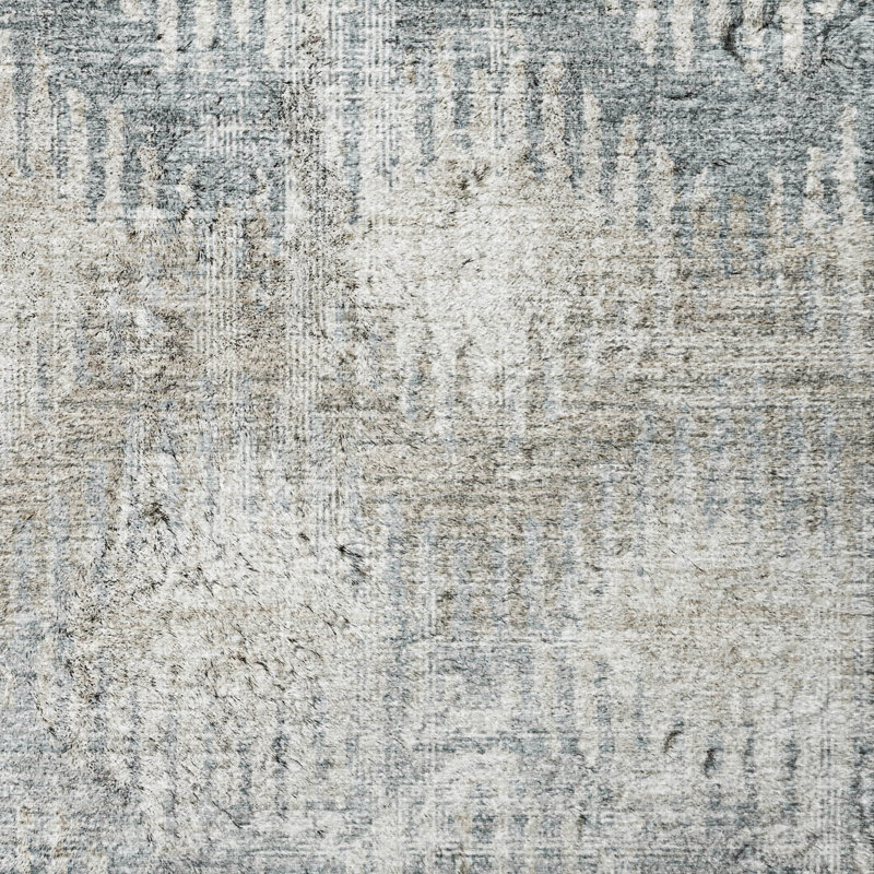Premium Machine Washable Dream Shag ADS80 Abstract Chevron Rug, 8' x 10', Linen