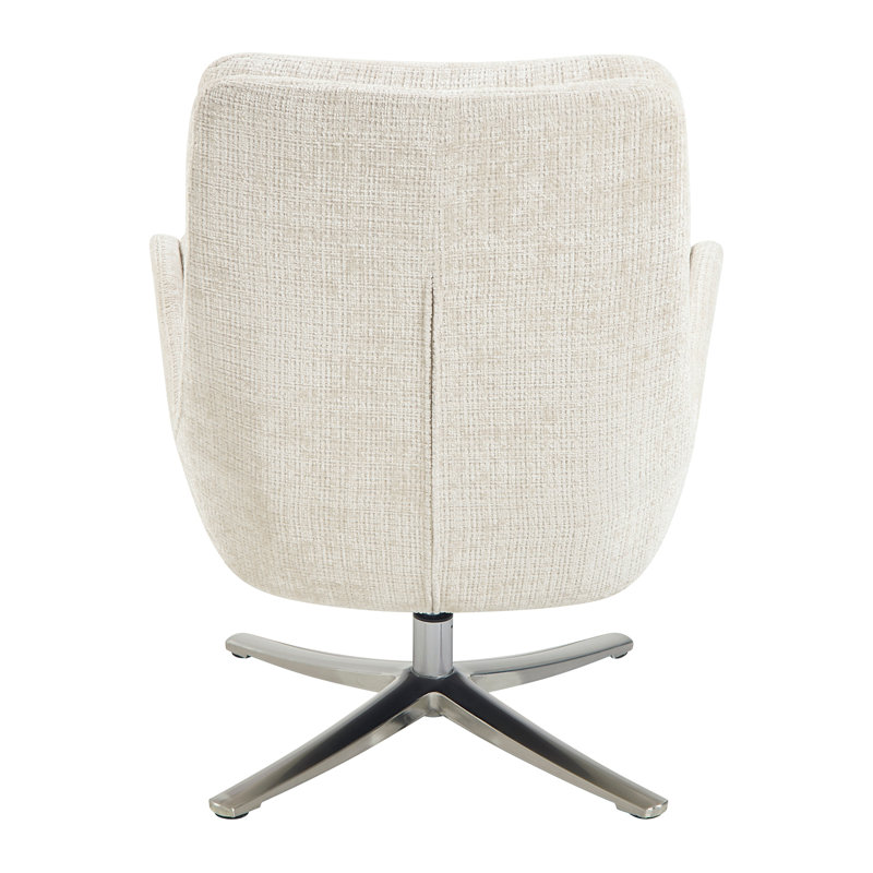 Fauteuil d'appoint pivotant confortable, Beige