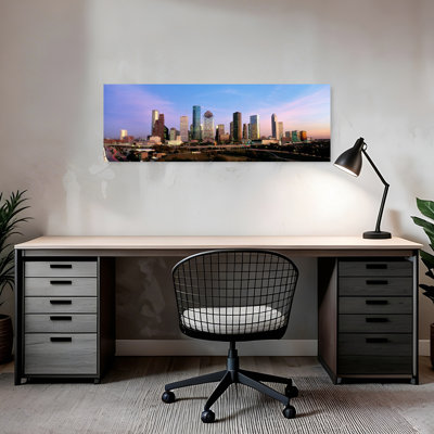 Usa, Texas, Houston, Twilight Abstract Contemporary City Wall Art