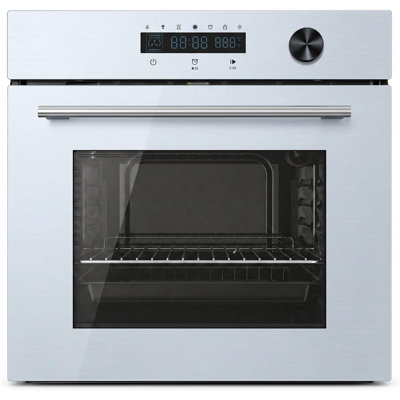 24 Inch Built-in Single Wall Oven, 2.5 Cu.ft Electric Oven with 5 Cooking Modes, 3000W Power, Touch & Knob Control, Low-E Glass Door, Cooling Fan & Easy Clean Enamel