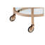 Chariot de service de cuisine en verre trempé transparent à 2 niveaux avec roulettes Lakelyn | Chariot de rangement pour îlot de cuisine Modern