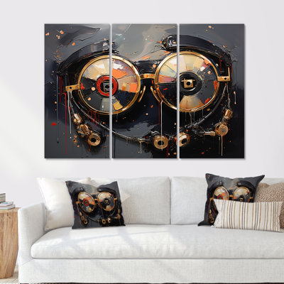 Futuriste élégance lunettes de soleil II - art mural 