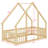 Modern House-Shaped Floor Bed With Fence, Guardrails-306215238