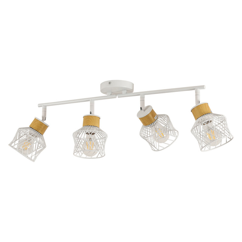 White 4-Light Iron Ceiling Spotlight