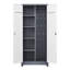 Armoires de rangement en métal gris avec portes verrouillables pour le rangement des outils, tablettes réglables, grandes cuisines, bureaux et magasins - 72 pouces, cadre interne renforcé, longue durée de vie, tringles de suspension, caractéristique