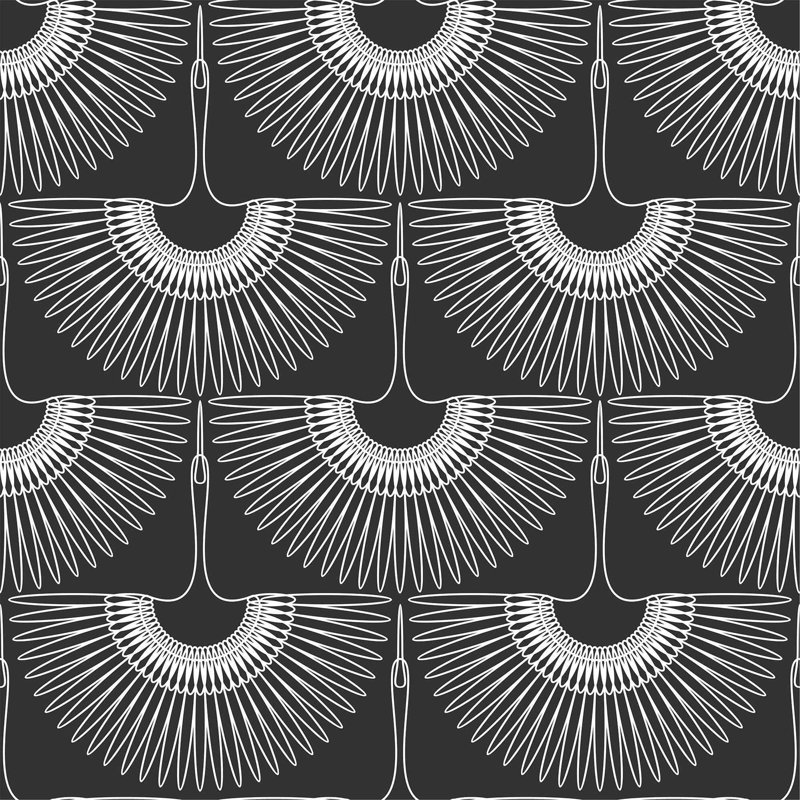 Carreau de papier peint adhésif 24 po Birds, L 48 po x l 24 po
