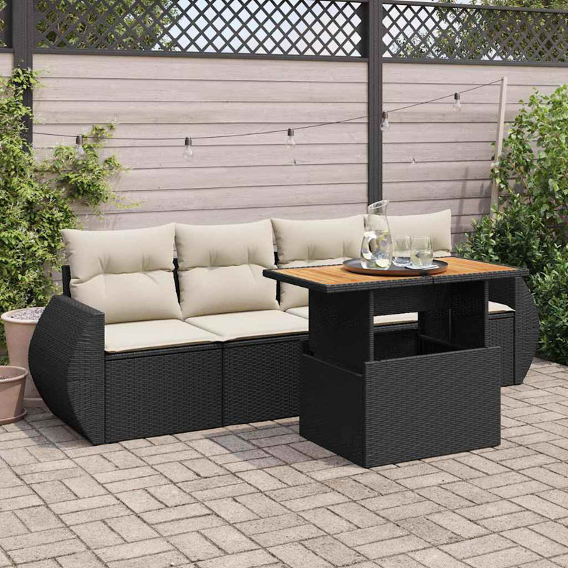 Ensemble de canapé de jardin en rotin PE Vidaxl