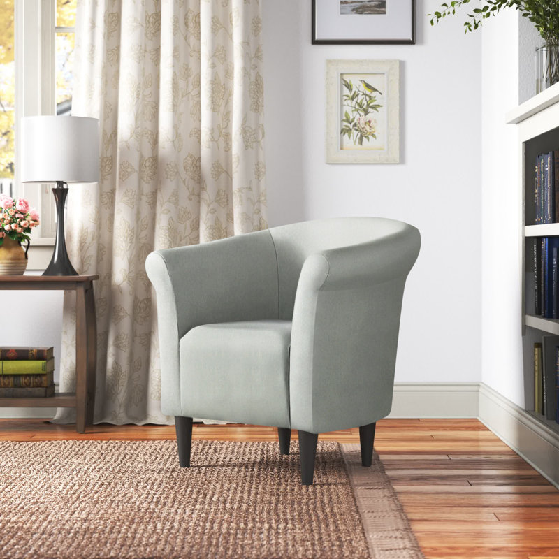 Fauteuil demi-tonneau en polyester 30,5 po, Mélange de polyester gunmetal
