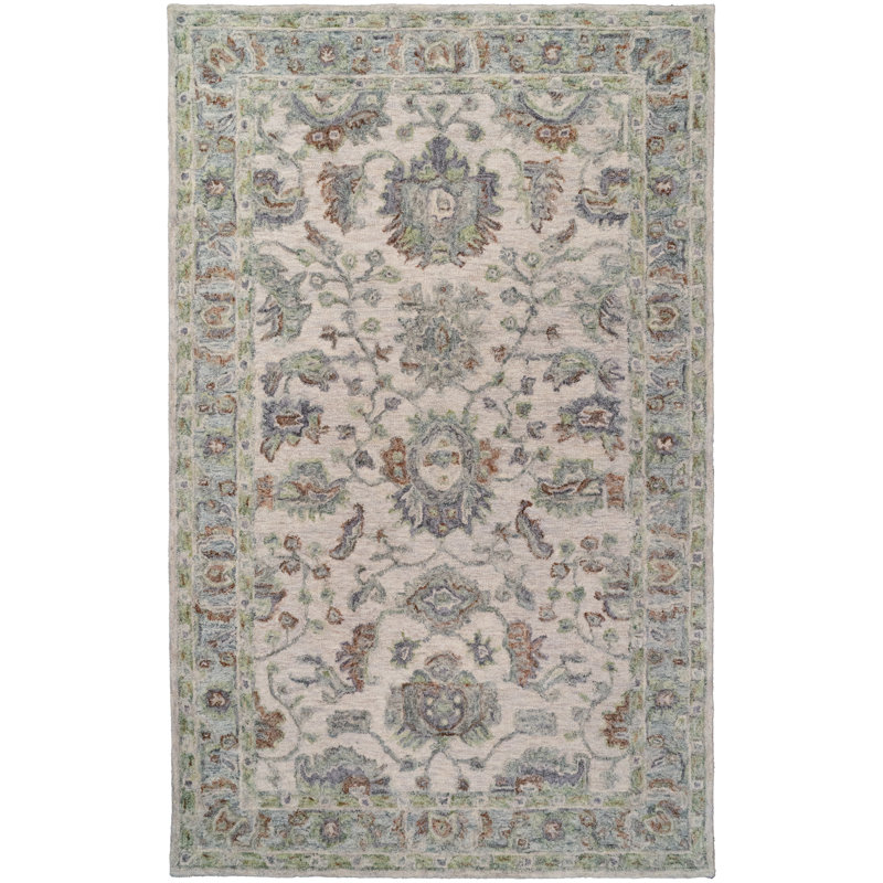 DAISY 5X8 9086-899 BEIGE/MULTI, Rectangle 5' x 8'