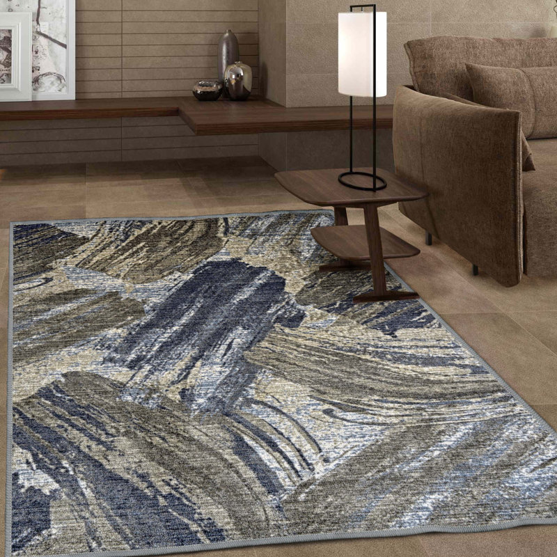 Tapis d'intérieur 100% nylon Brannon, Rectangle 7 pi x 9 pi