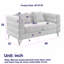 Marypatricia Oversized  Upholstered Loveseat, Modern Sofa Couch-550351830-564594985