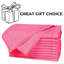Serviette 100% coton - (18 x 18, rose bébé)-767234494-767234490