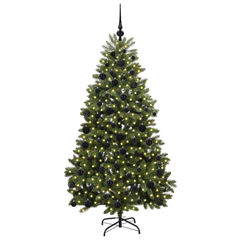 Artificial Christmas Tree with Stand Green PVC and Metal, 5.91 ft