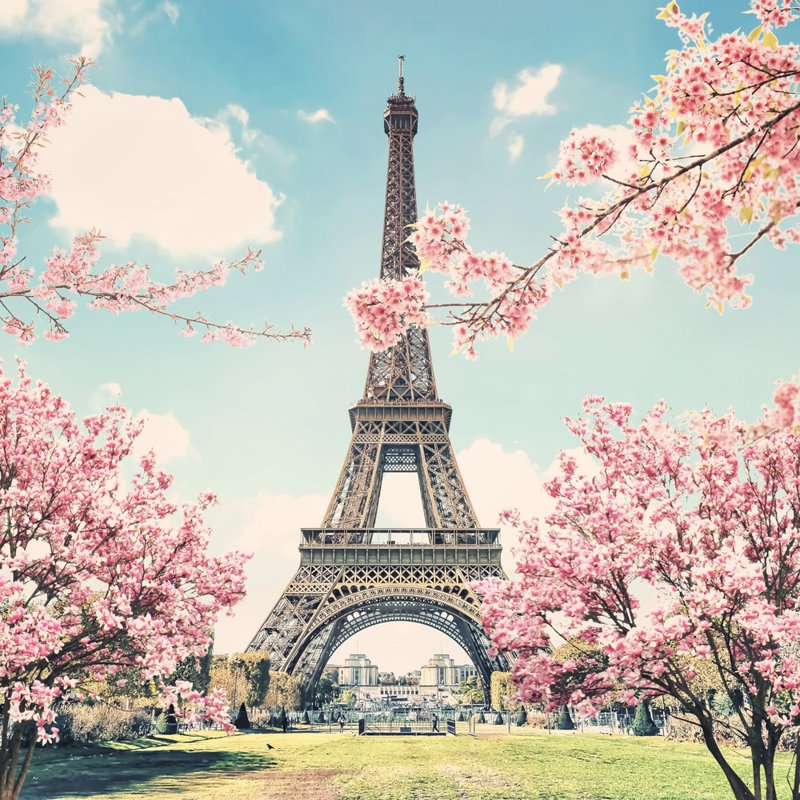 " Eiffel Tower In Paris ", 12" H x 12" W