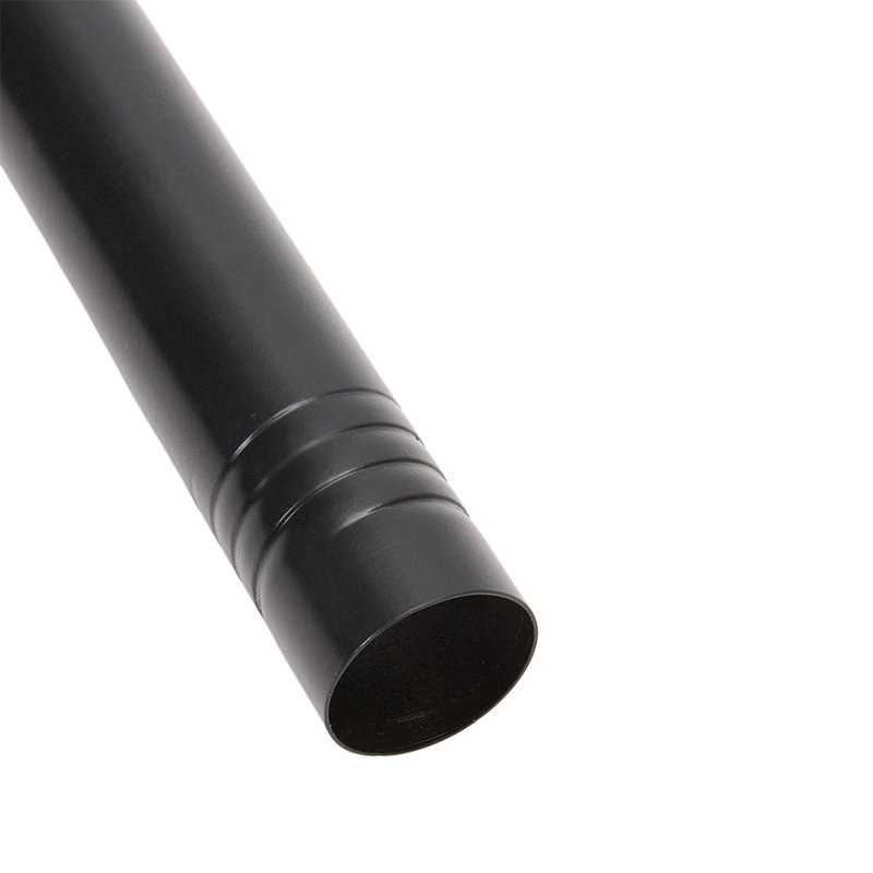 Black Adjustable Bay Window Single Curtain Rod 3 cm, 3cm H x 213cm W x 3cm D