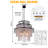 6-light Dimmable Tiered Crystal Chandelier