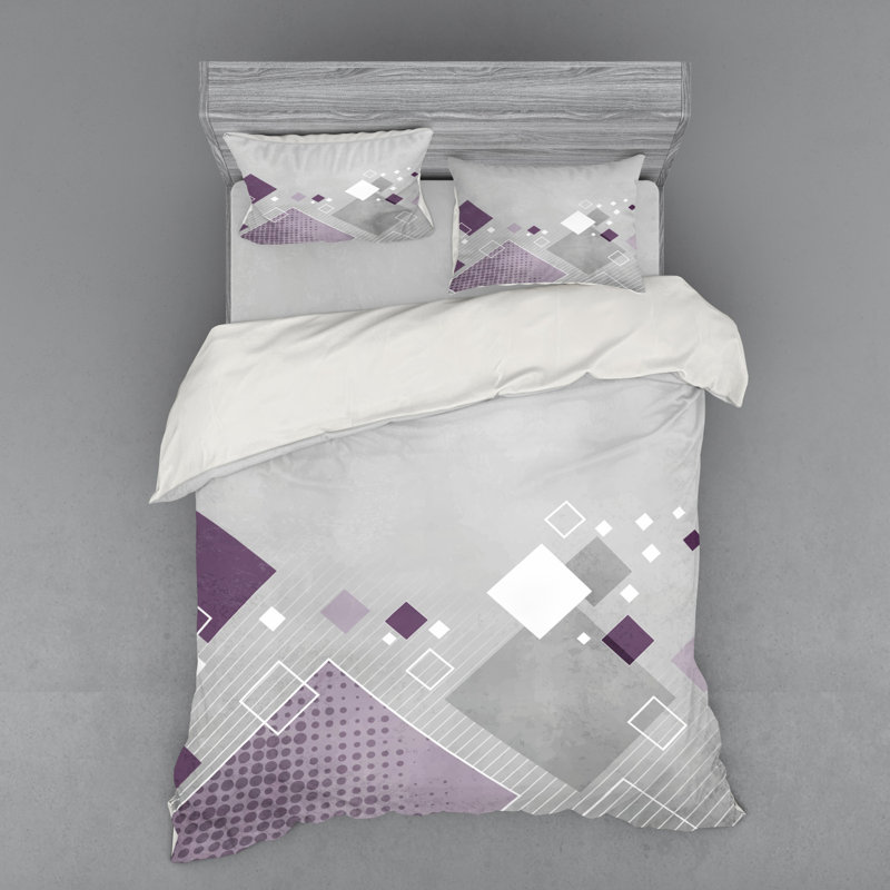 Abstract Modern & Contemporary Duvet Cover, Queen Duvet Cover + 2 Pillow Sham