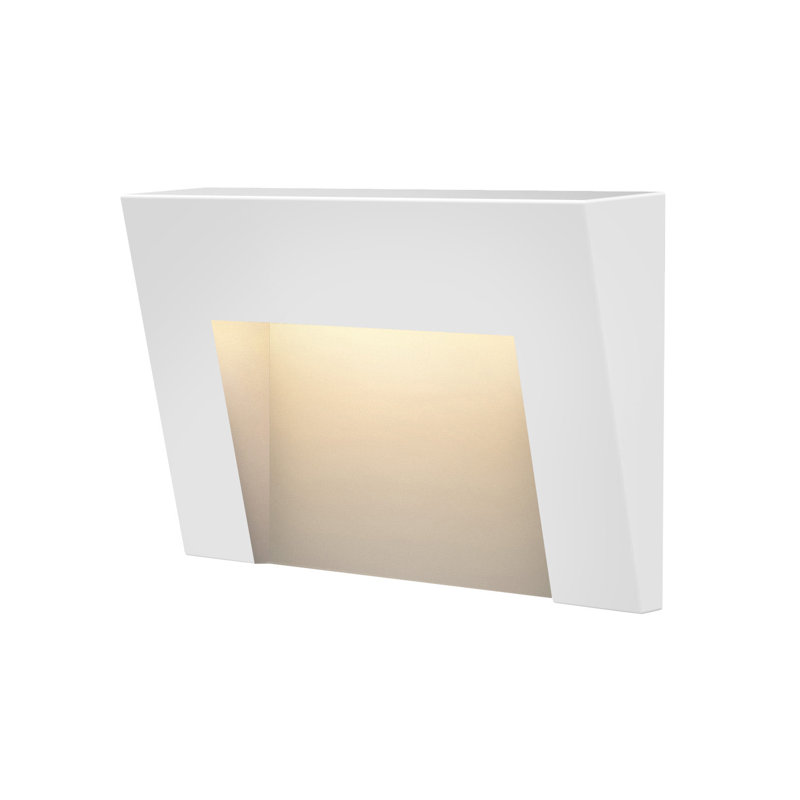 Taper Horizontal Low Voltage Integrated LED Deck Light, 3" H x 4.5" W x 1.25" D, Satin White